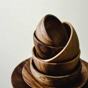 アカシア材の食器セット